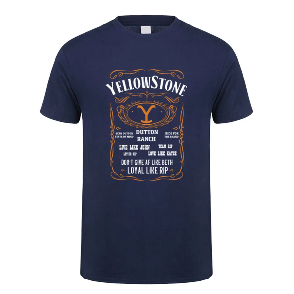 Yellowstone Dutton Ranch T Shirt Men Print High Quality Cotton Yellowstone Tshirt  21 Colors  LSD-002