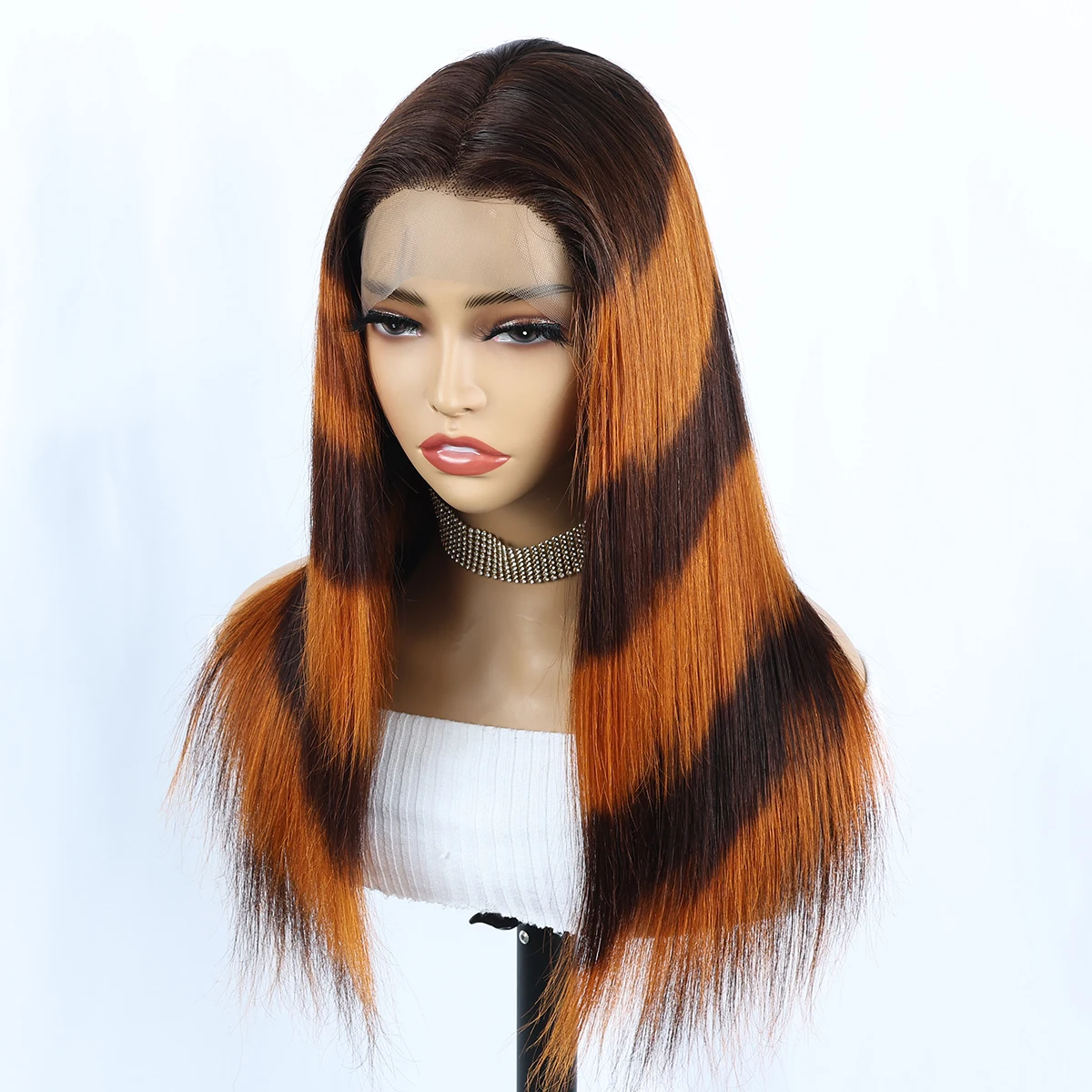 Omber Orange 13x5x1 Lace Front Wigs Straight Human Hair Wigs 4x4 Straight Lace Closure Wigs Fashion Straight Hair Wig HairUGo