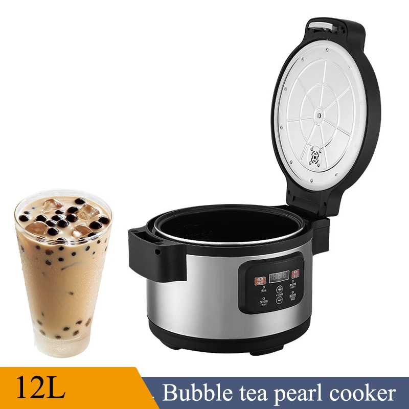 Pearl Milk Tea Cooking Pot with English Button Bubble Milk Tea Tapioca Pearl Cooker 12L Sago Boiling Machine