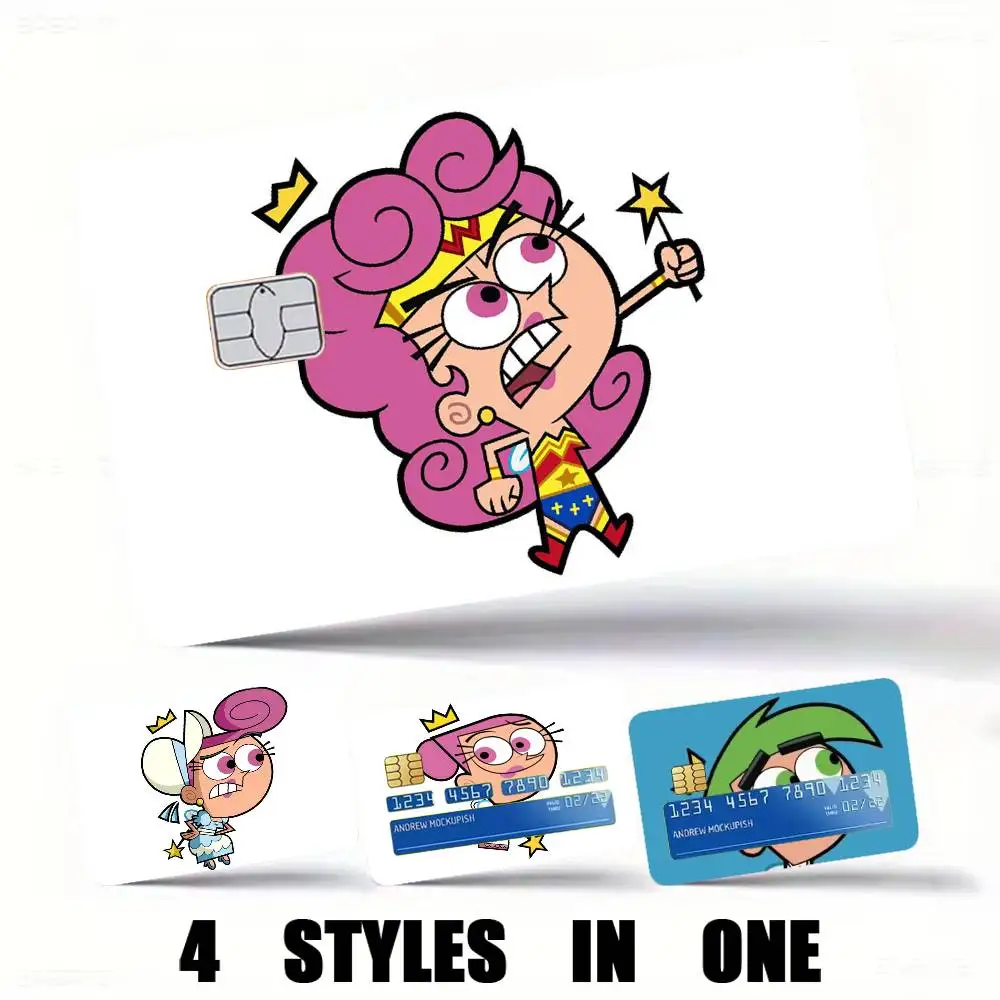 Cartoon The Fairly OddParents-s Credit Card HD Stickers Premium matte film effectively prevents fingerprints and daily abrasion.