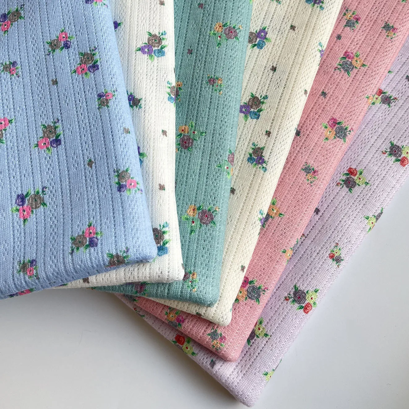 花柄ストレッチニット生地小さなデイジーパターンジャージテキスタイルドレスとスカート DIY 作成