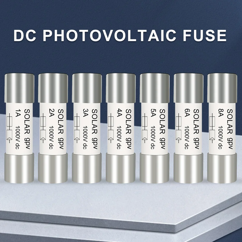 10PCS Solar DC 1000V PV Fuse High Voltage for Solar System Short Circuit Protection 1A 2A 3A 4A 5A 6A 8A 10A 15A 20A 25A 30A 32A