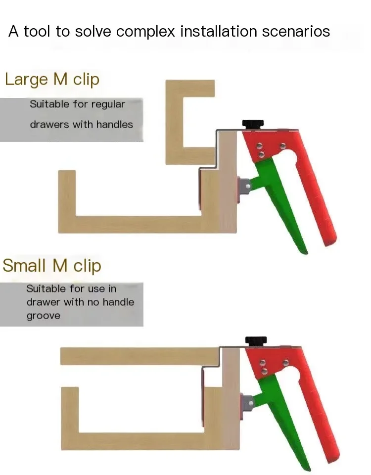 Drawer Installation Artifact, Press Type Quick Drawer Clamp, Woodworking Detachable Clip, Universal Fixed Clip Woodworking Jig