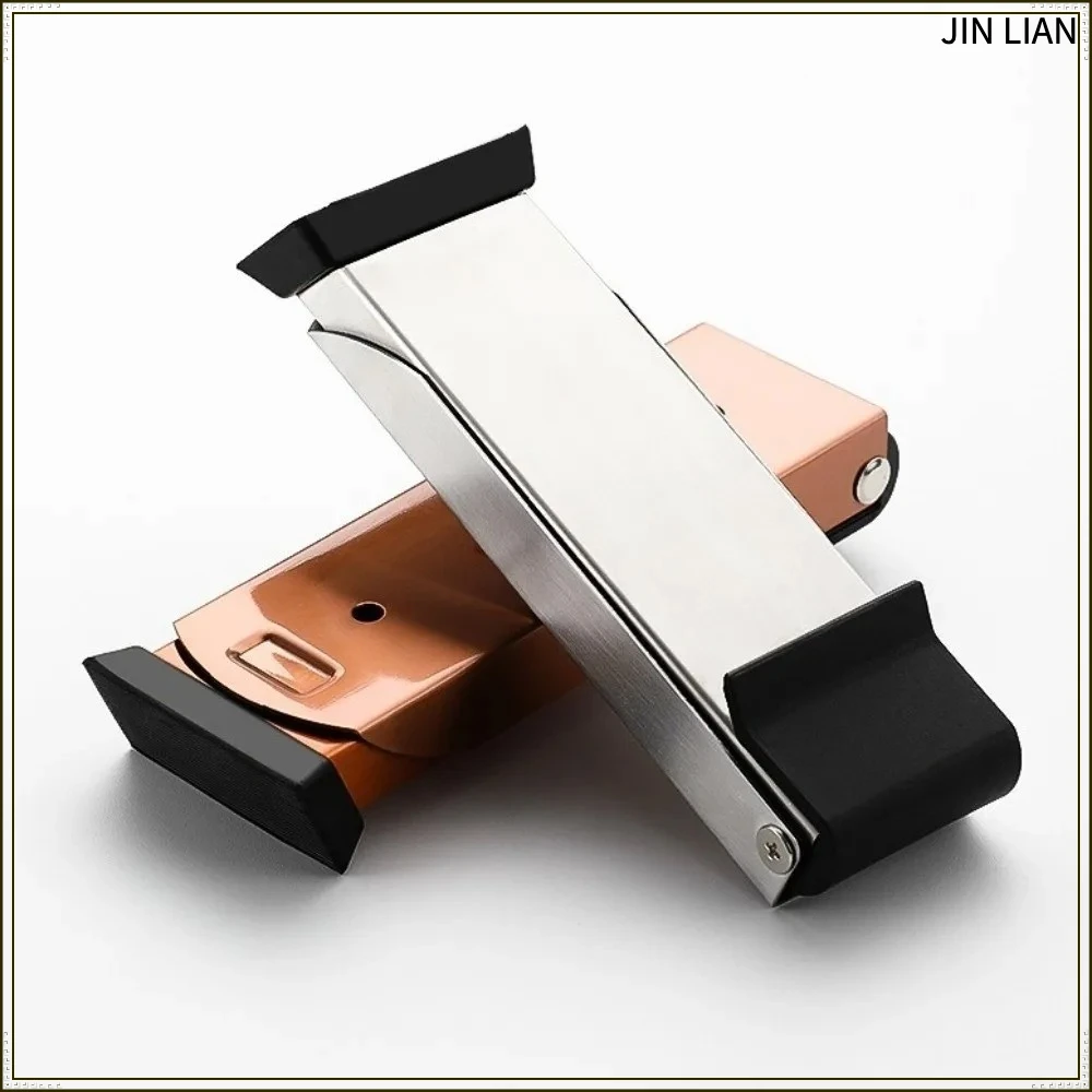 Stainless Steel Safety Door Blocker Anti-Collision Windproof Door Stopper Heavy Duty Anti Slip Base Metal Door Blocker Home Use