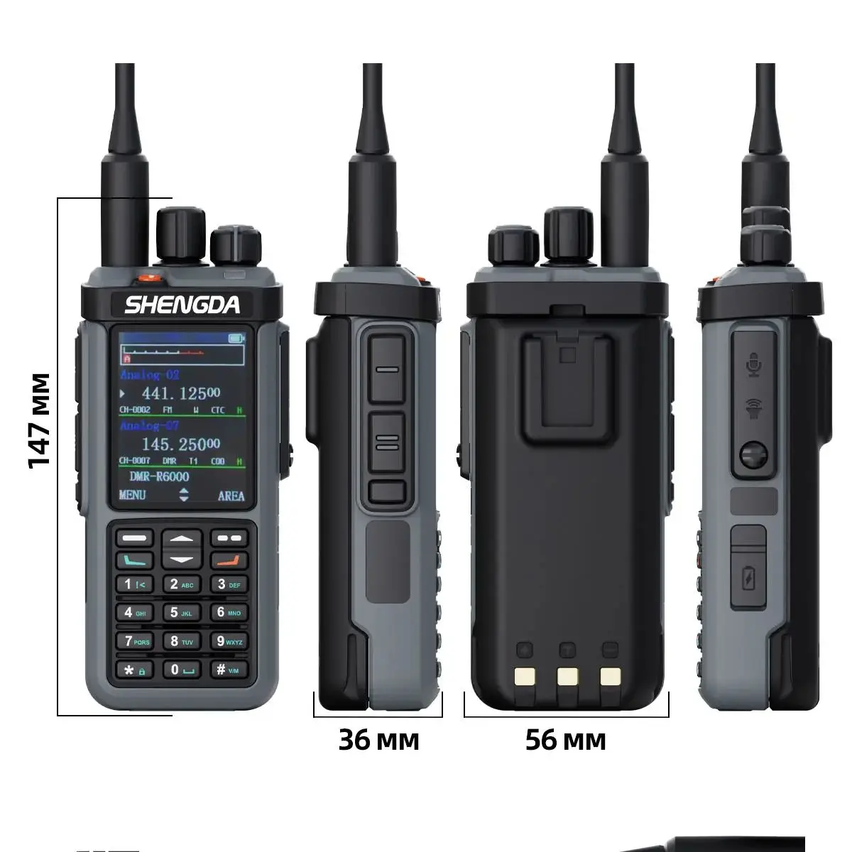 SD-DP4801E 10Wトランシーバー DMR暗号化 マルチバンド ハンディ無線機 FMラジオ VOX CTCSS/DCDS スキャン＆モニター LCDディスプレイ