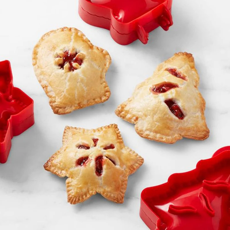 3PCS Hand Pie Molds For Baking Mini Pie Maker  For Christmas Party Baking Supplies Party Dough Presser Pocket Pie Molds