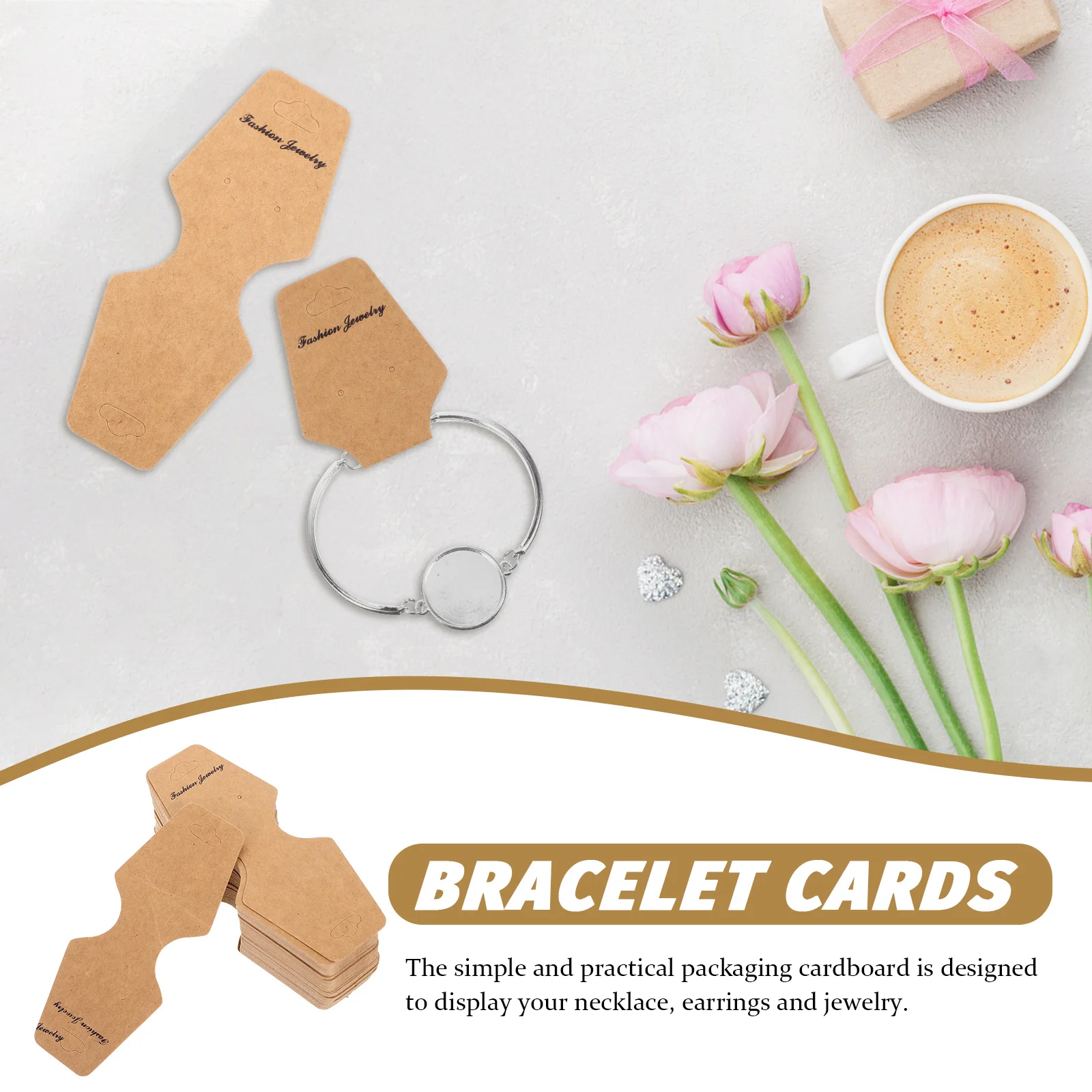 

100pcs Necklace Display Cards Jewelry Packaging Pvc Lightweight For Necklaces Earrings Bracelets Keychains Foldable