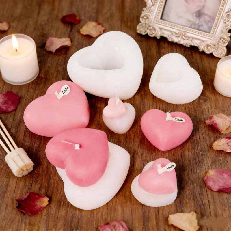 

3D многослойные силиконовые формы для свечей в форме сердца, сделай сам, любовь, романтический дизайн, форма для мыла из смолы на День святого Валентина, подарки на годовщину свадьбы