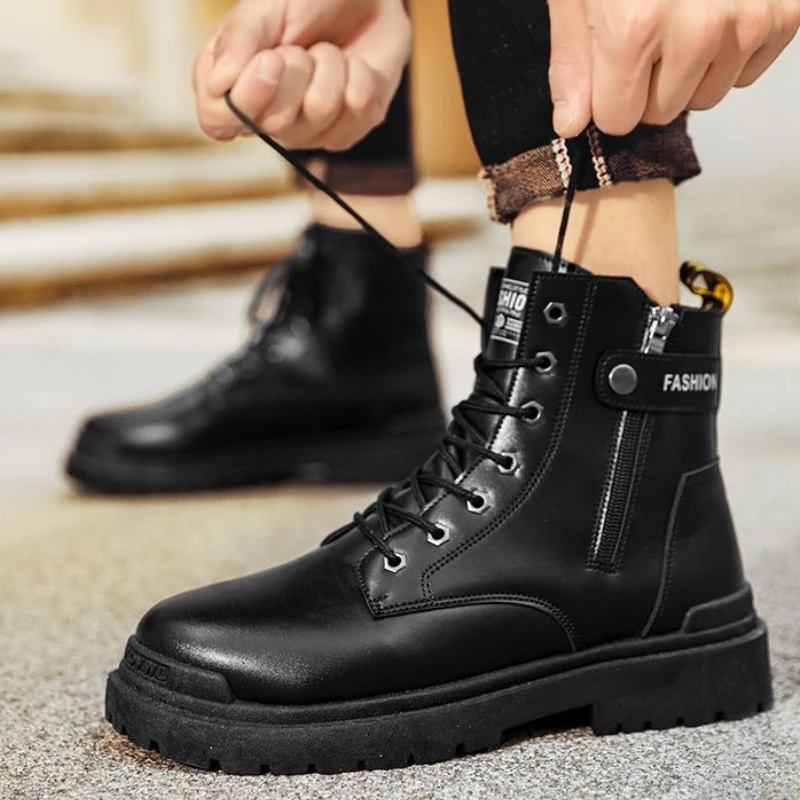 ربيع الخريف المشي لمسافات طويلة أحذية رجالي في الهواء الطلق الدانتيل يصل مع البريدي أحذية عالية قطع للرجال الساخن بيع الأزياء والأحذية الرخيصة في الترويج