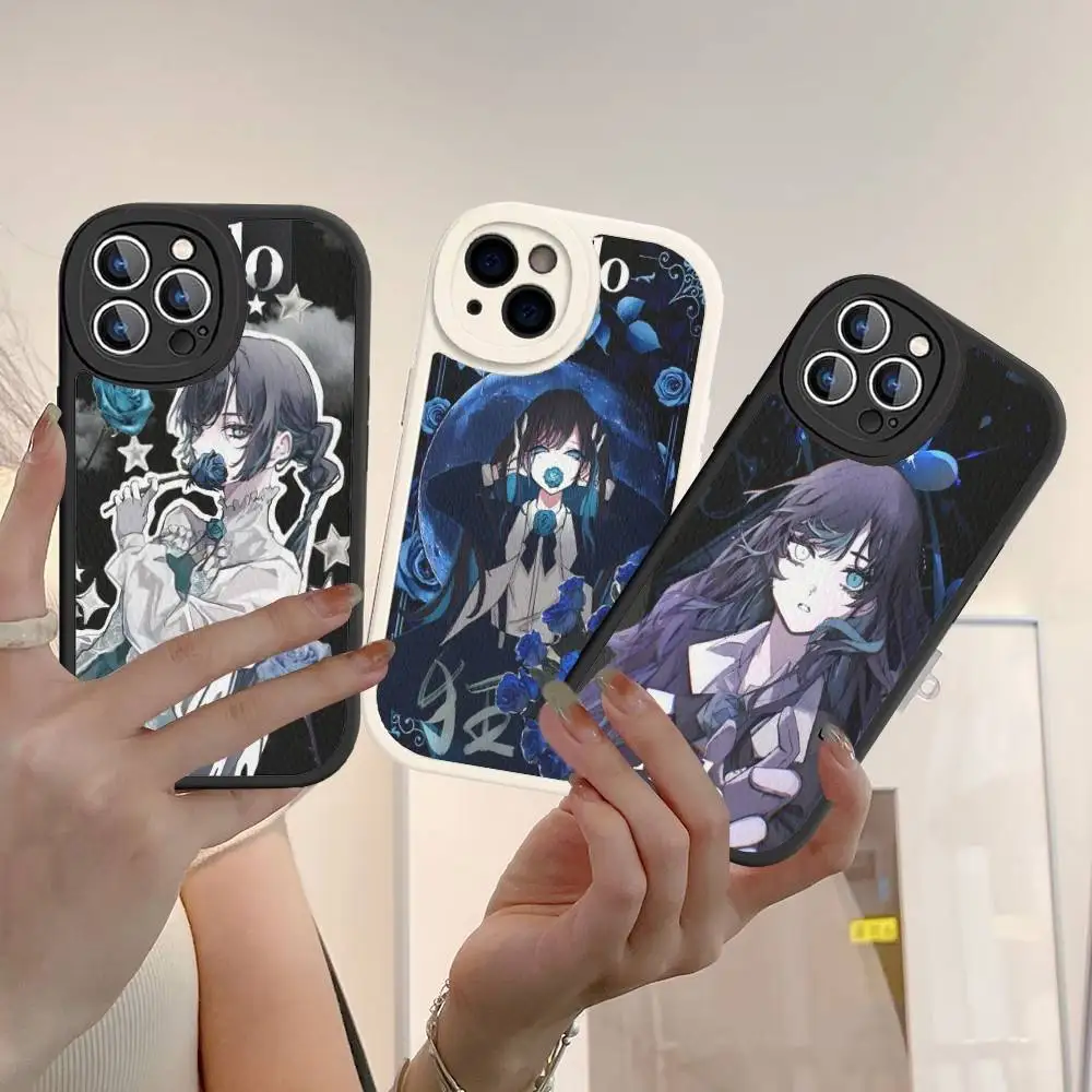 

Ado Cartoon K-Kyogen X Uta Phone Case Hard Leather For IPhone 16 15 14 13 12 Mini 11 14 Pro Max Xs X Xr 7 8 Plus Fundas