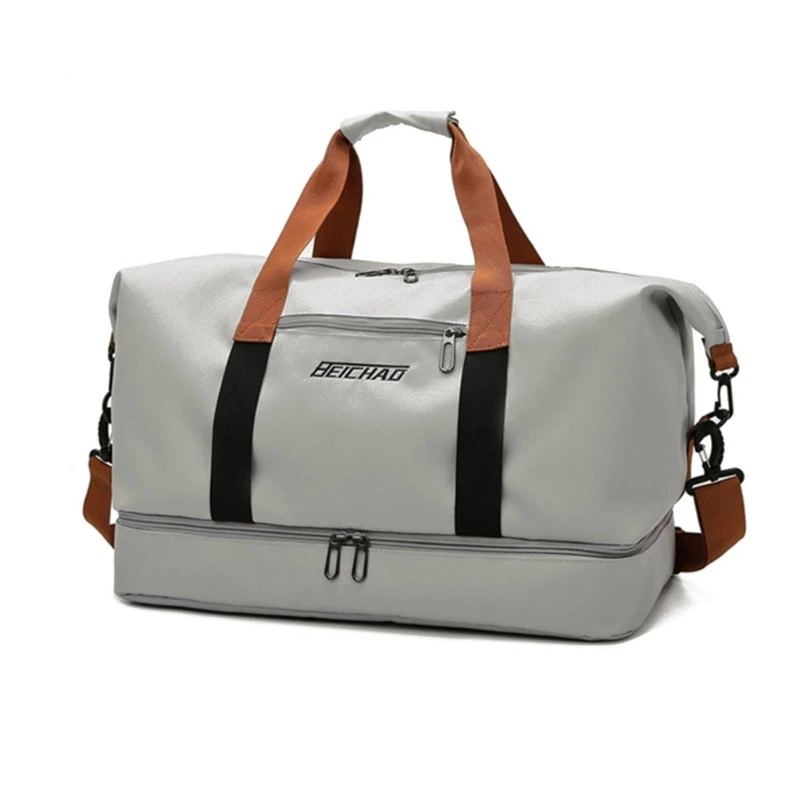 

Duffle Bag with Shoes Compartment Unisex Travel Shoulder Bags Large Capacity