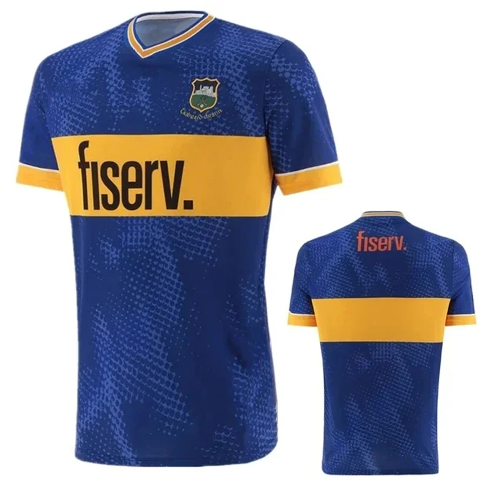 2024 Derry GAA Home Jersey Mens Fermanagh Rugby Jersey T Shirt Tipperary Kids Clothes Adults Breathable Quick-dry T-shirt Tops