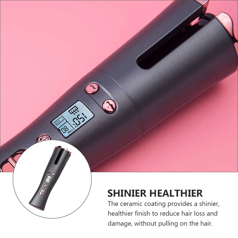 

Автоматические беспроводные щипцы для завивки волос, перезаряжаемые цифровые ЖК-экраны, керамический ствол, быстрый нагрев, портативные инструменты для укладки волос, путешествия