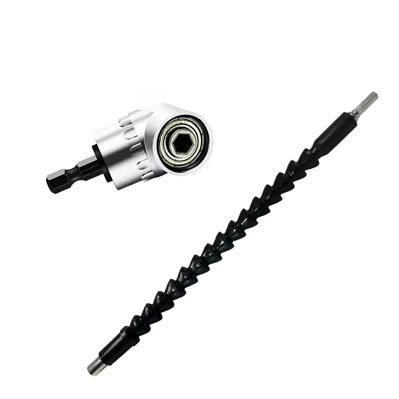 Angle Drill Attachment Screwdriver Adapter Flexible Shaft Soft Extension Holder Screw Driver Magnetic 1/4 Hex Bit Socket Chuck