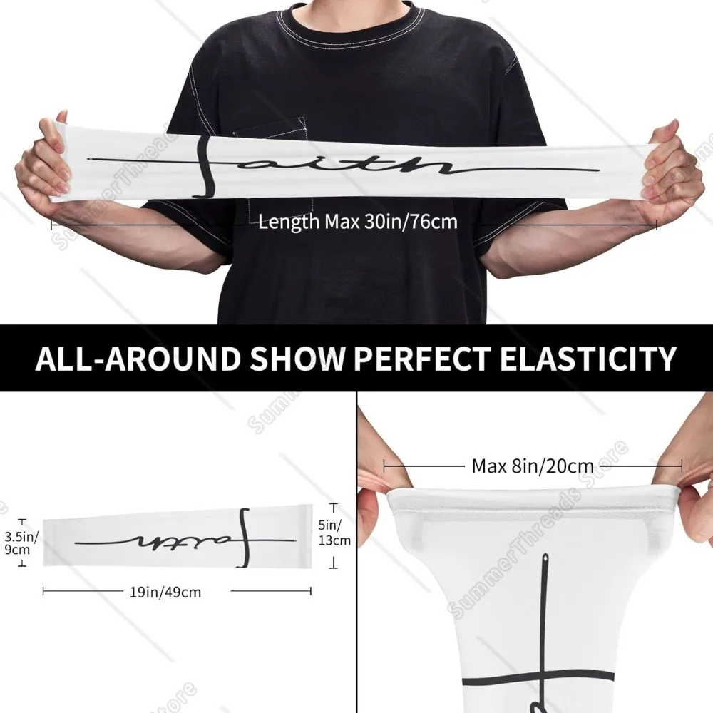 Вера Крест Христианские рукава Иисуса Унисекс-взрослые солнцезащитные рукава для шутеров Компрессионные рукава с защитой от ультрафиолета