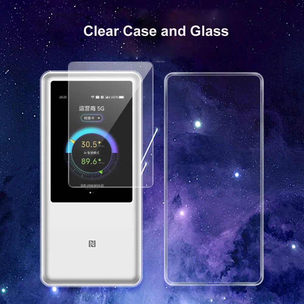 For ZTE U30 Pro U30 Air U60 Pro MU5250 5G Pocket WIFI Router TPU Protective Case Cover or Tempered Glass Screen Protector