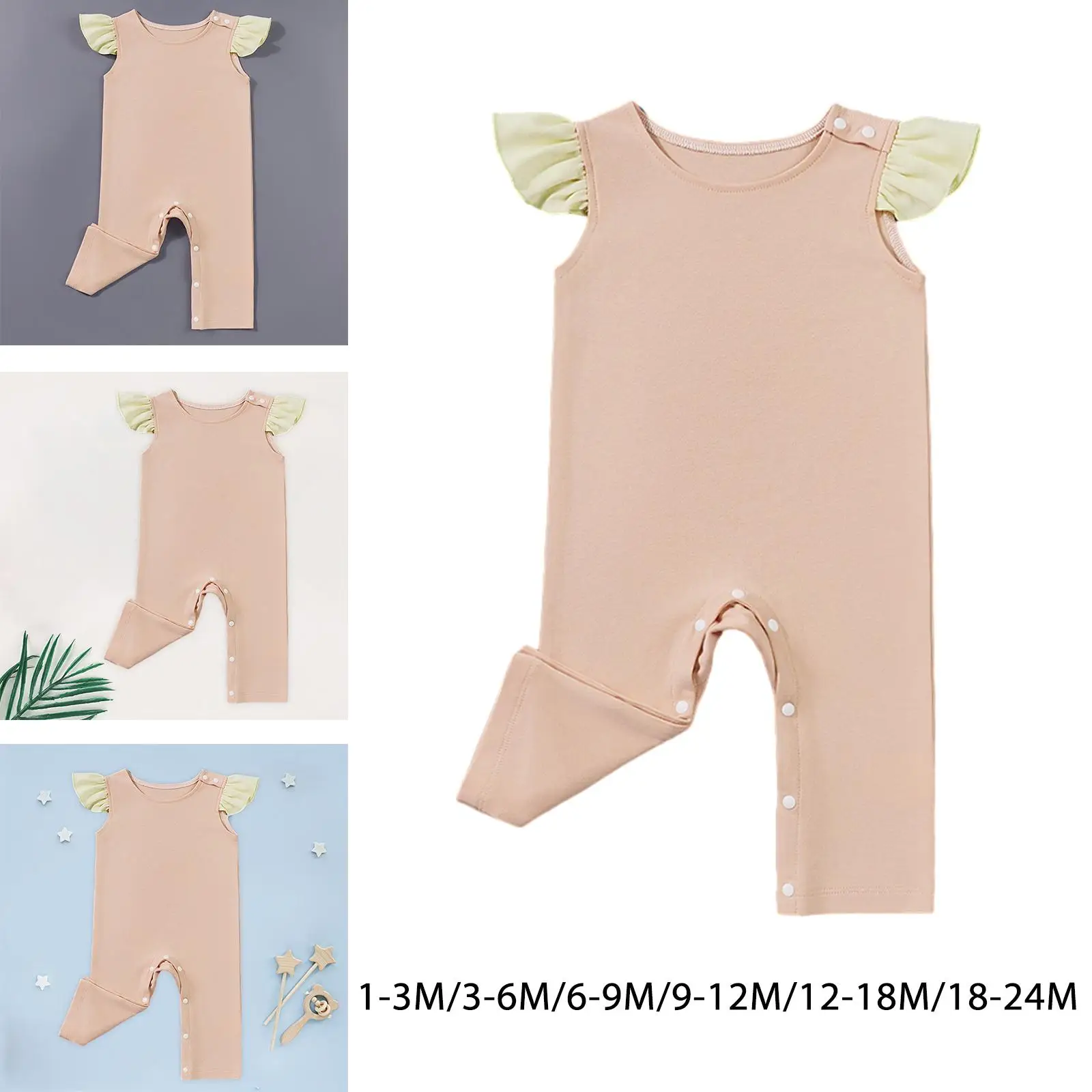 Baby Romper Soft and Comfortable Cotton Newborn Bodysuit Summer Clothing for Party Daily Wear Birthday Photograph Props Casual