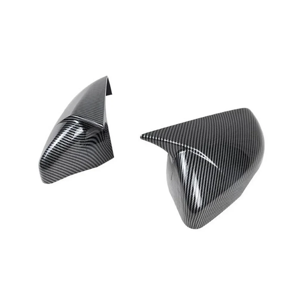 For Ford Edge 2015-2021 Car Sticker Rearview Side Mirror Cover Wing Cap Exterior Door Rear View Case Trim Carbon Fiber Look ABS