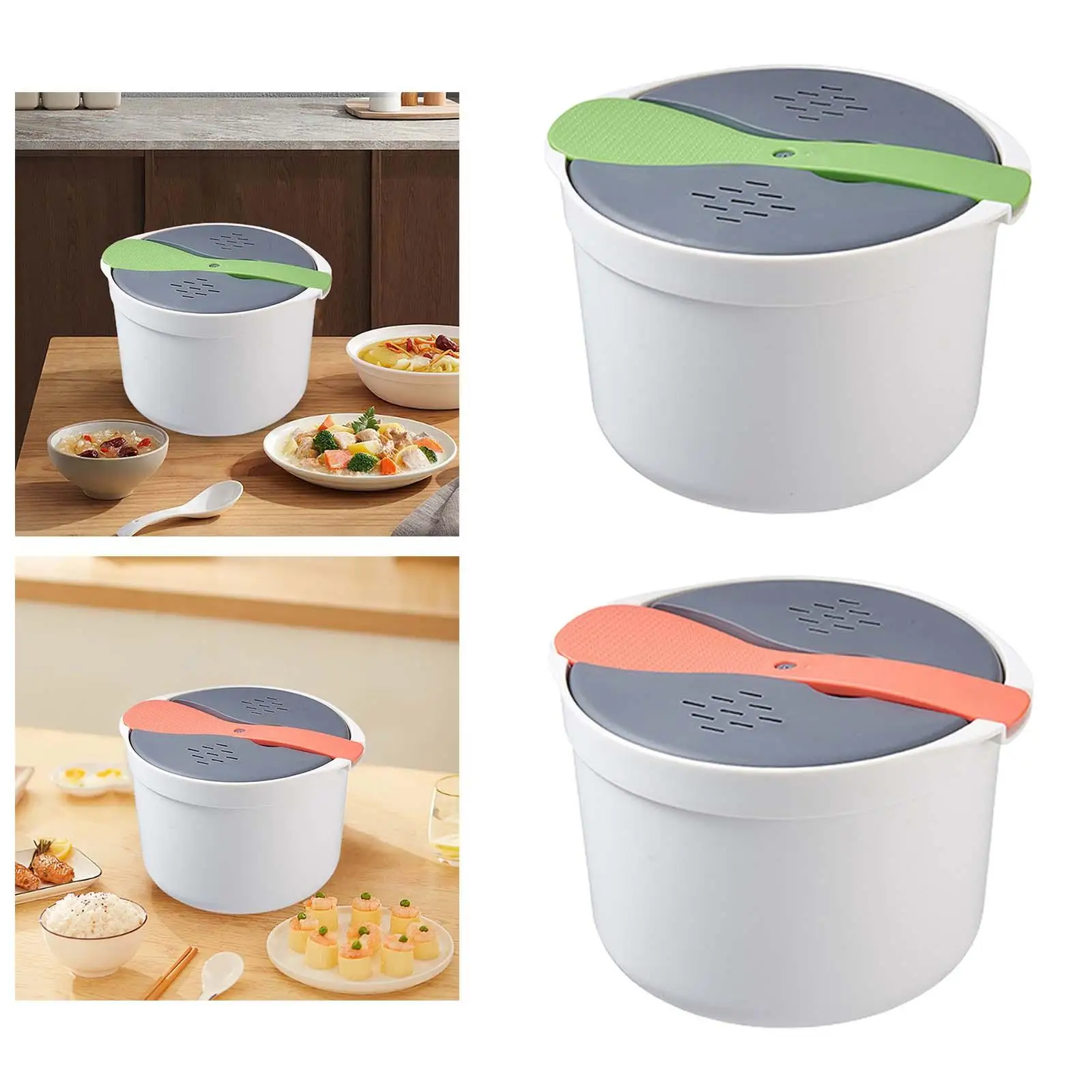 ميكروويف ضغط باخرة طباخ ، طباخ مع مصفاة ، 2L ، الأرز والخضروات ، تجهيزات المطابخ للكينوا والبطاطس