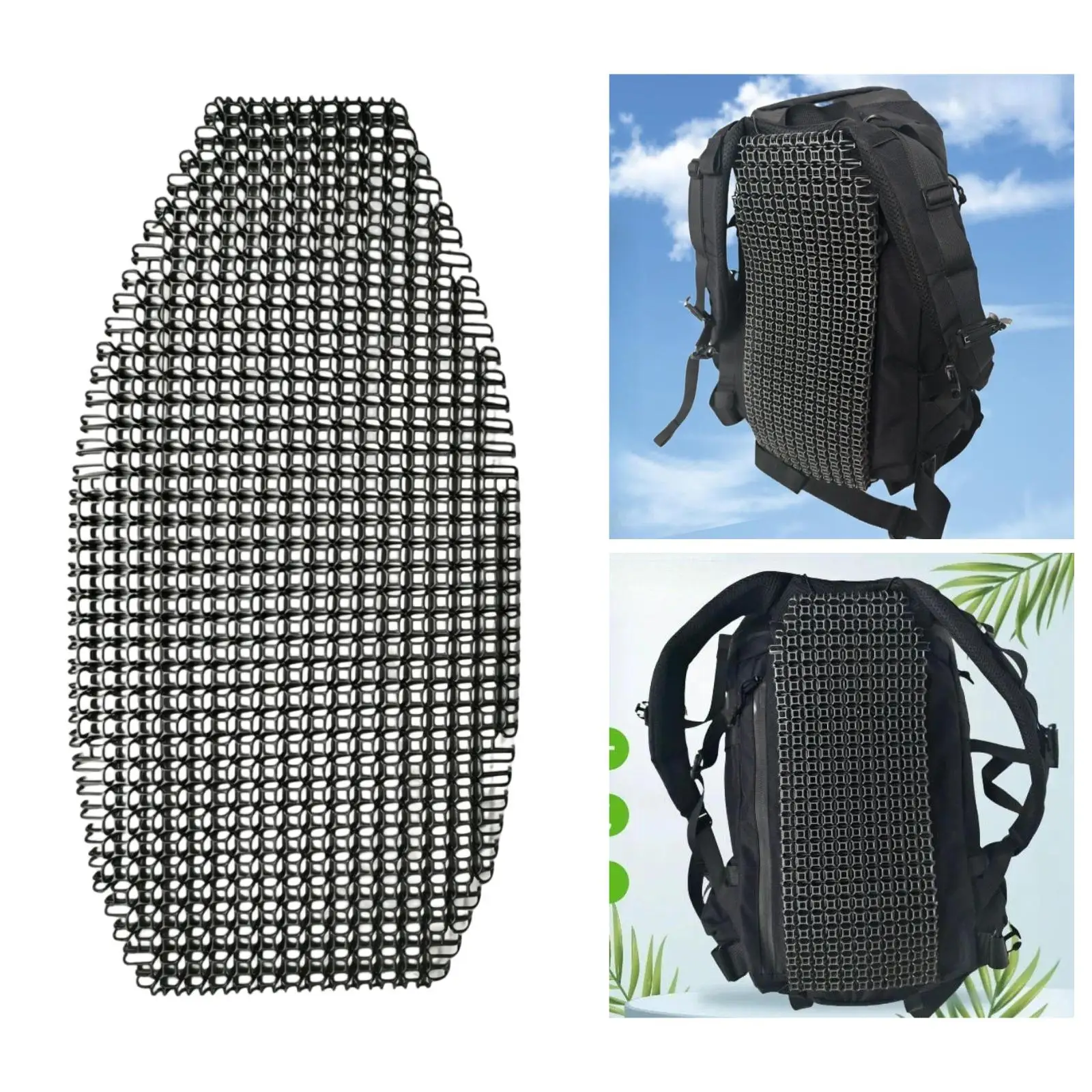 Ventilation Backpack Spacer Commuting Gift Backpack Mat Outdoor Multifunctional Replacement Hdpe Hollow Black Rucksack Frame