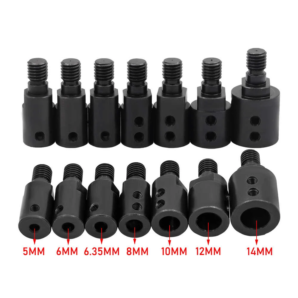 M10Saw Blade Connecting 5/6/8/10/12/14mm Saw Blade Adapter Grinding Polishing Motor Shaft Adapter Connecting Rod Sleeve Coupler