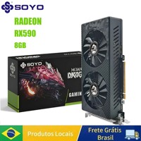 SOYO original RX590 GME 8GB RAM 256 bit PCIe 3.0x16 HDMI compatible DP DVI interface suitable for gaming consoles