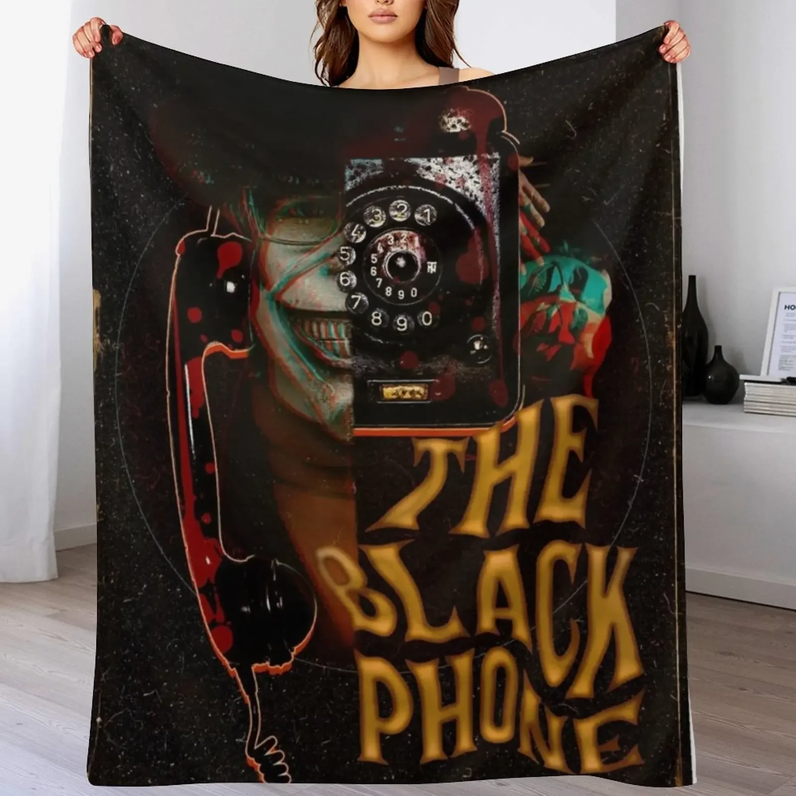 The Black Phone 2022 Scarys Throw Blanket Single christmas gifts Blankets