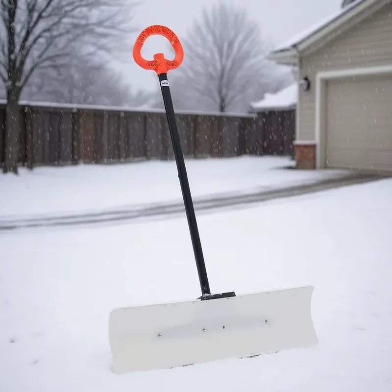 Ergonomic snow shovel 30-inch blade with metal edge outdoor winter snow removal tool
