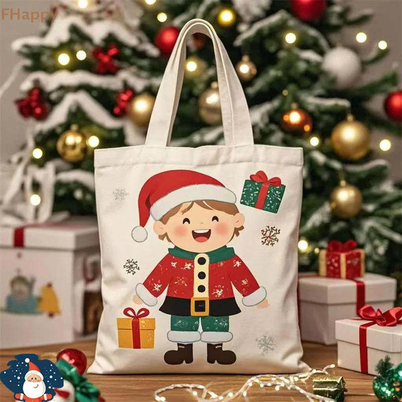 Santa Claus Gift Christmas Eve Apple Versatile Handheld Sail Bag Gift Bag