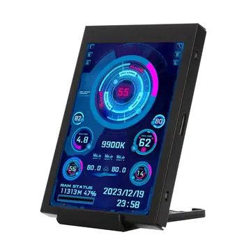 New 3.5 inch IPS TYPE-C secondary display computer CPU GPU RAM HDD MonitorUSB display freely for AIDA64