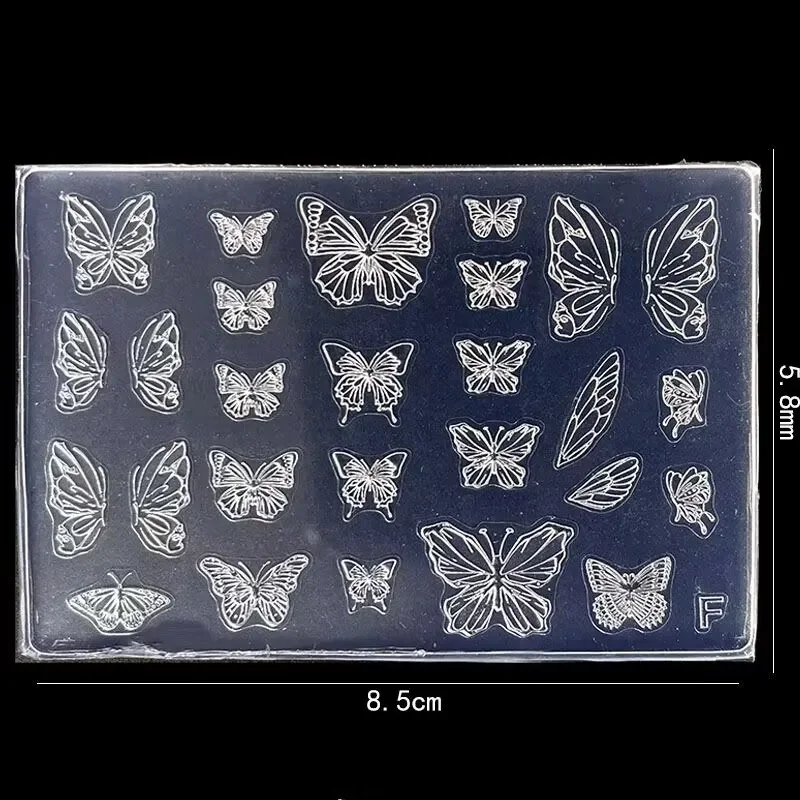 1pc Butterfly Sweater Snowflake 3D Acrylic Mold  Photo Frame  Silicone  Nail Art   Nails DIY  Nail Art Templates Nails  Mold