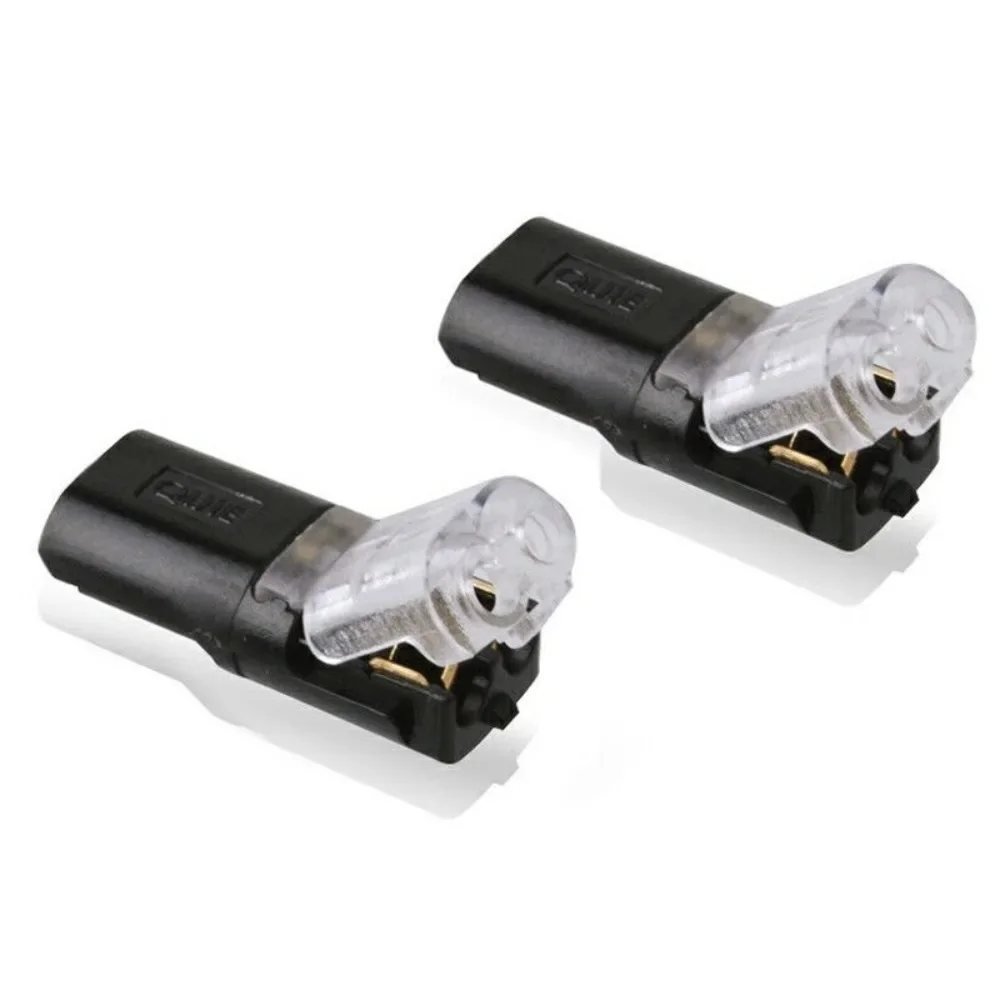 10Pcs 12V Auto Connector Plug 21.7x9.5x6mm Mini Waterproof Terminal Clamp Wire Connector D2 Welding Free Cable Connections Strip