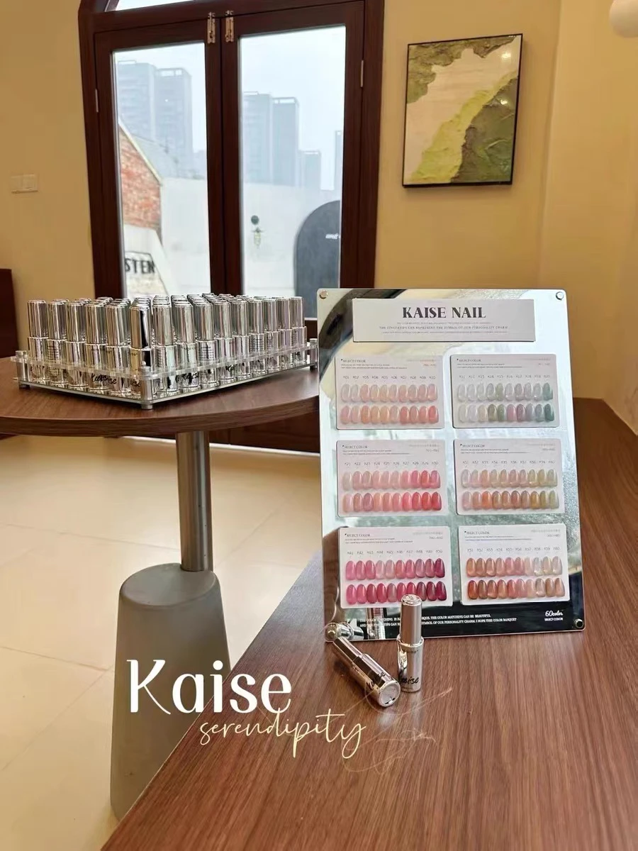 KAISE Mismatched 60 Colors Transparent color Nail gel set Nail salon New model 2024 Nail art kit hot item Non-toxic Uv gel