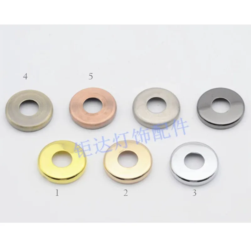 100pcs Diameter 12-50mm M10 Rolled edge lid,Desk lamp, floor lamp, candle lamp, hollow pipe fixed cover DIY Lighting Accessories