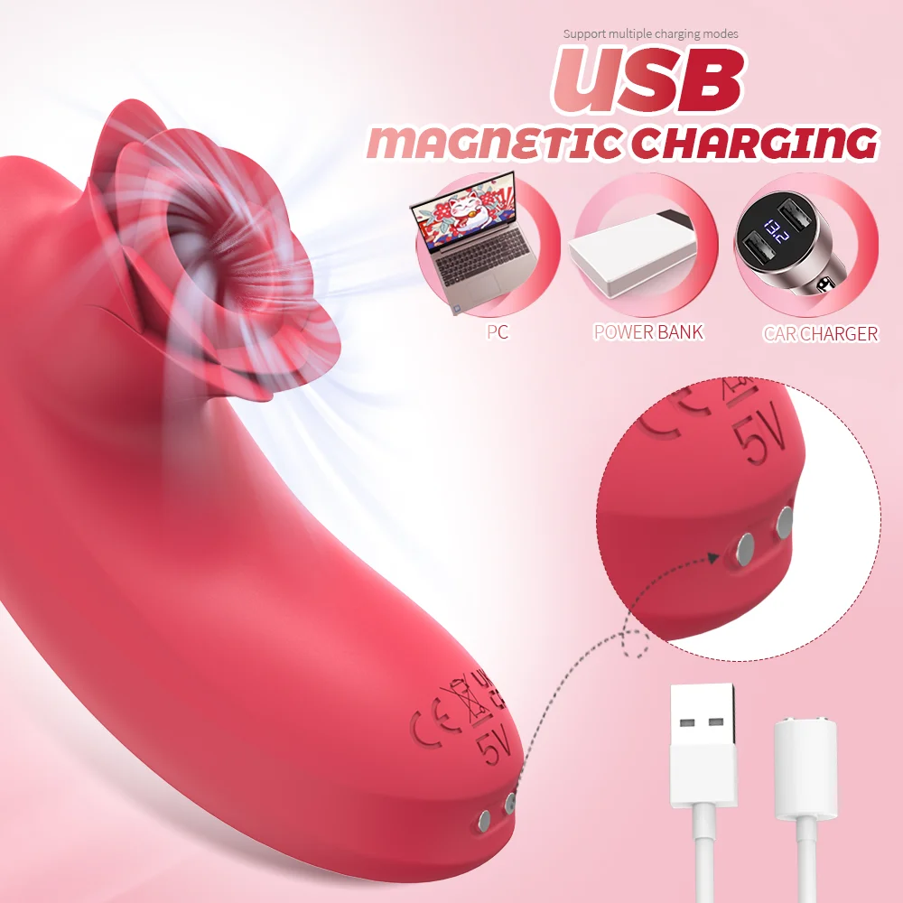 Rose Sucking Vibrator Clitoris Clitoral Nipple Clit Sucker Vacuum Stimulator 9 Mode Powerful Vibration Female Sex Toy for Women