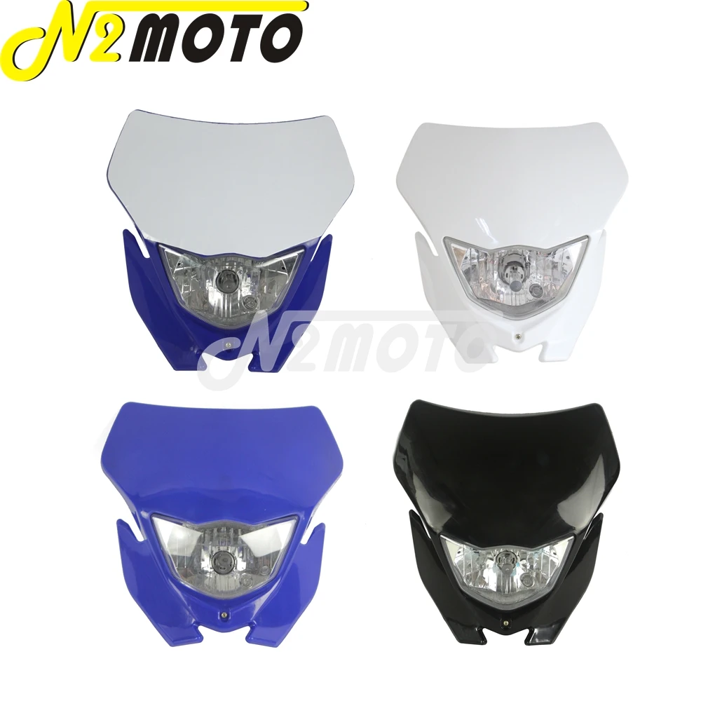 Motorcycle H4 Headlight For Yamaha WR250 WR450 TTR WR Enduro Supermoto Dirt Bike Motocross Headlight Fairing Universal Headlamp