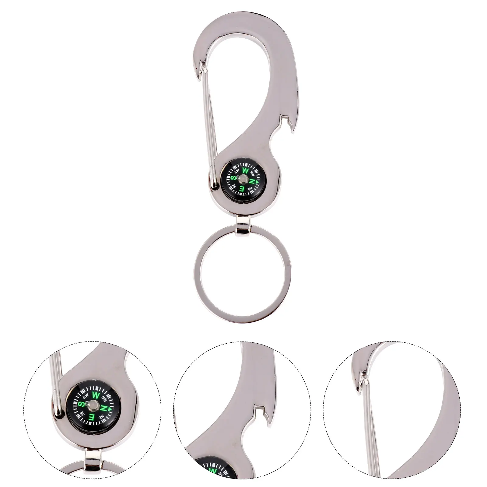 

Multifunctional Keychain Carabiner Clip Bottle Opener Hiking Camping Zinc Alloy Compact Outdoor Activities Sturdy Durable