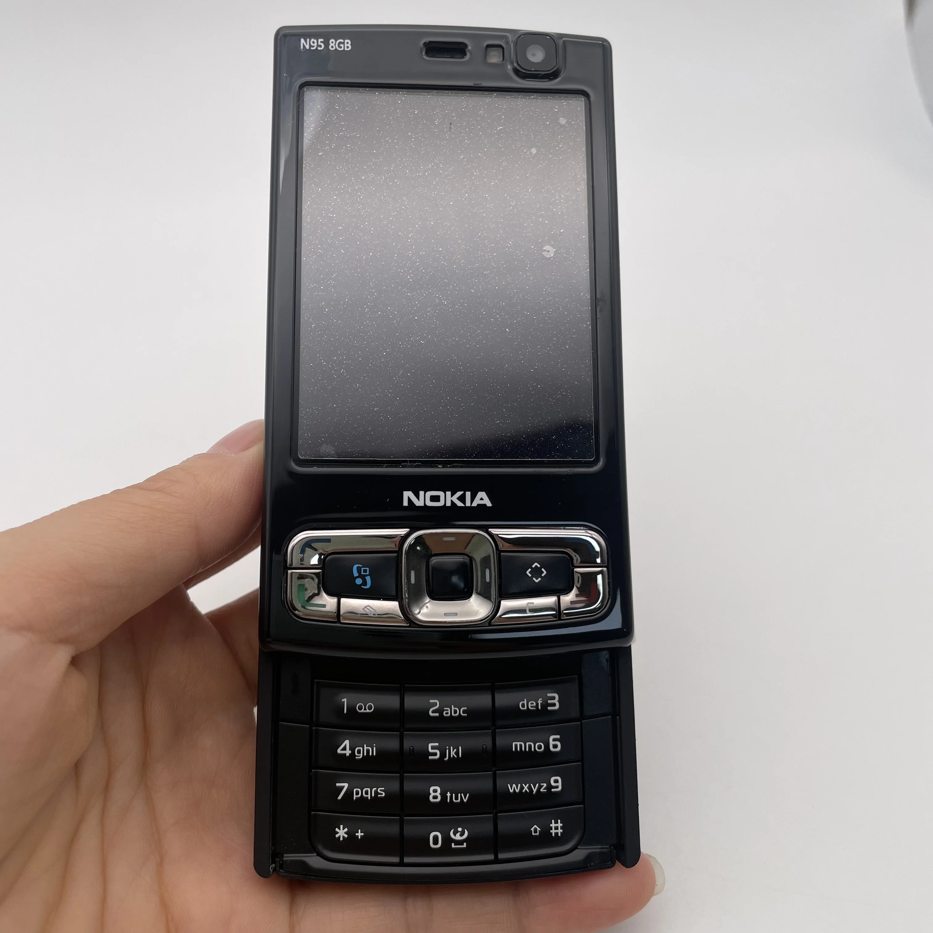هاتف Nokia N95 8GB 5MP 8GB 128MB RAM مكبر الصوت لوحة المفاتيح العبرية الروسية العربية