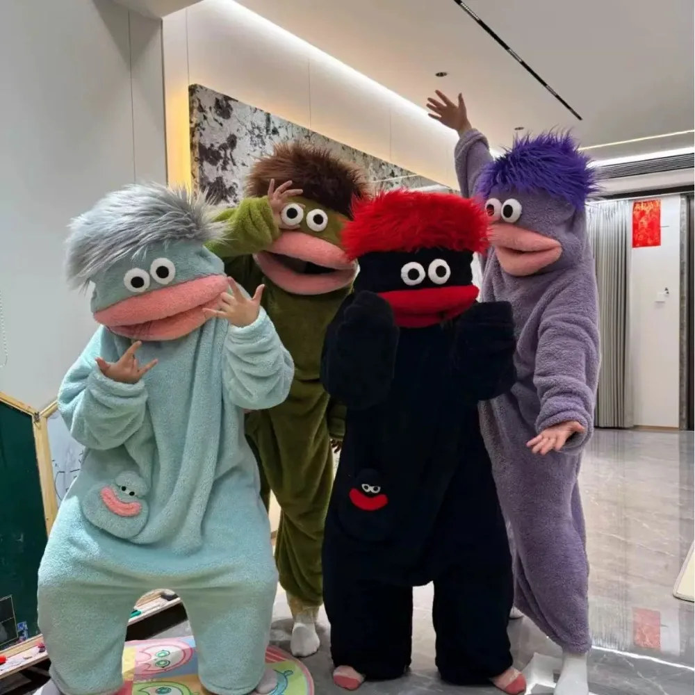 Hot Big Mouth Monster Cute Funny Onesie Pajamas Thickened Coral Fleece Homewear For Couples Men Women Autumn Cartoon Pajamas