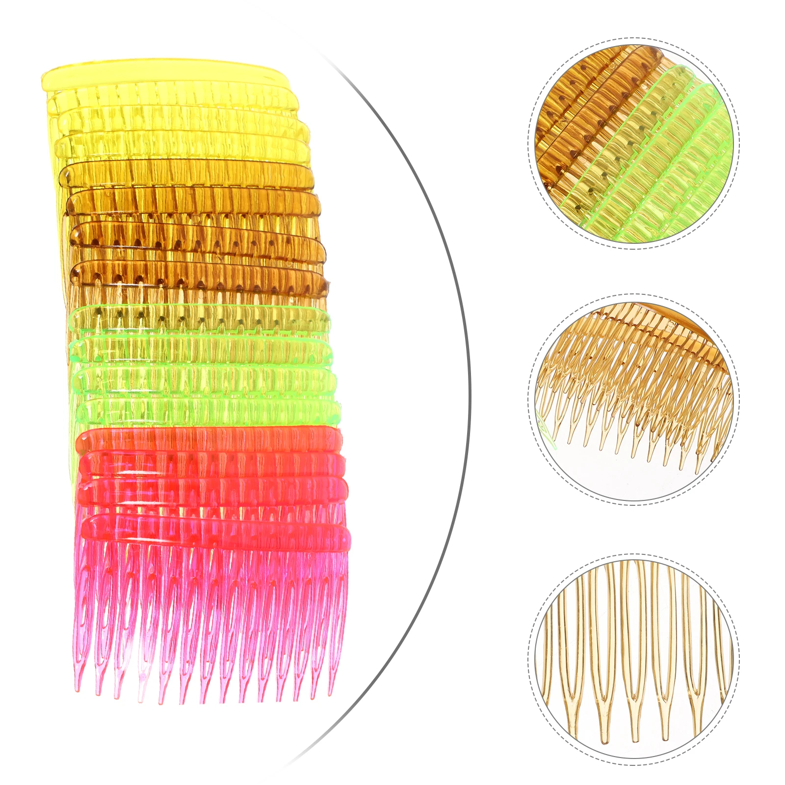 

12pcs Wave Comb Plastic Side Combs For Women Slide Hairclip Classic Hair Comb Pin Daily Use Hair Styling Tool