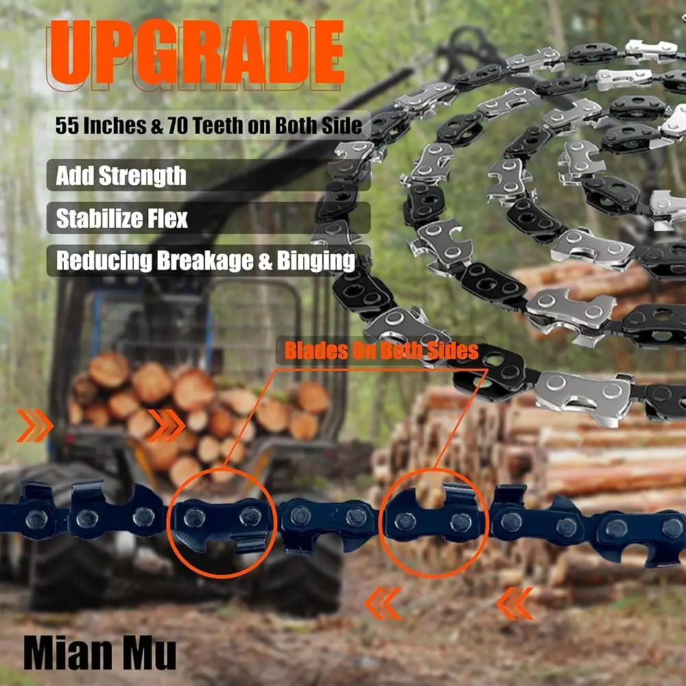 High Limb Rope Saw 55 Inch 70 Teeth Manual Chainsaw Dual Sided Tree Limb Cutting Trimming Kit with Ropes and Accessories
