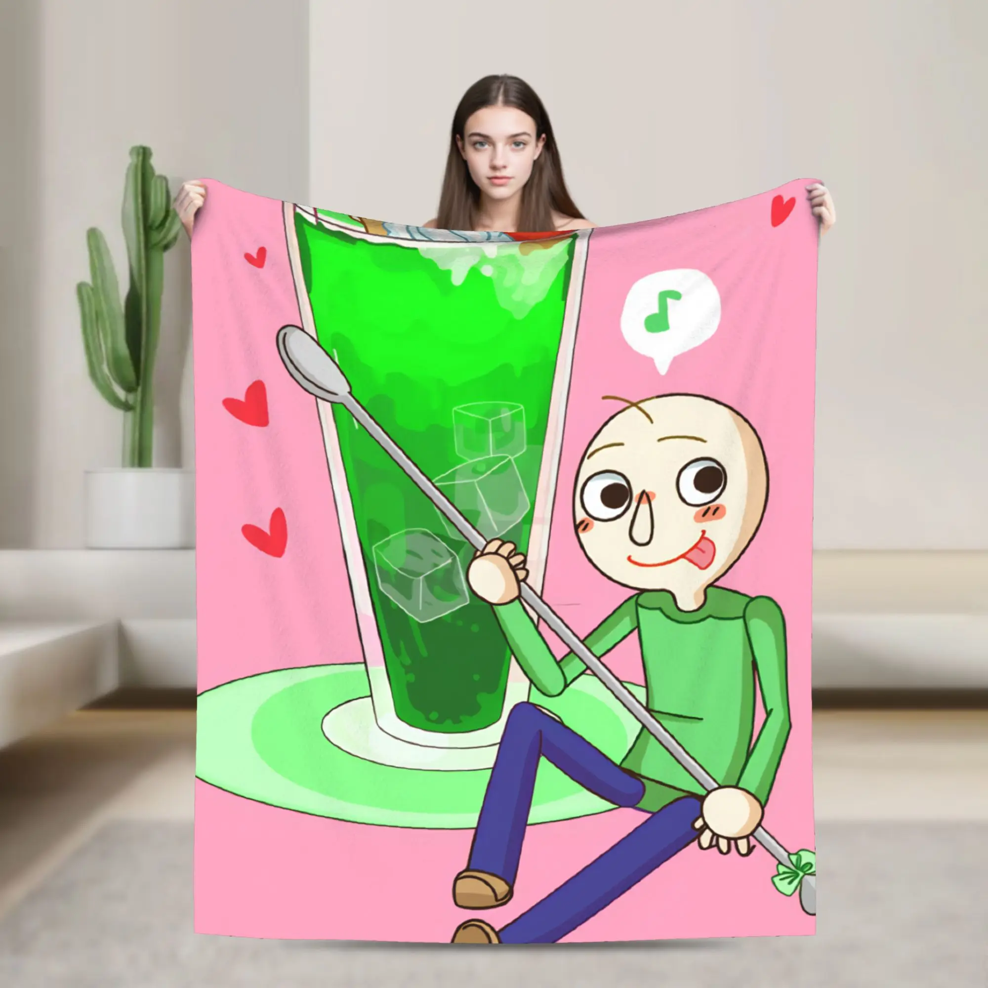 Warm Soft BlanketsStudents Travel Baldi Basics Throw Blanket  Flannel Bedspread For Living Room Street Trend Sofa Bed Cover