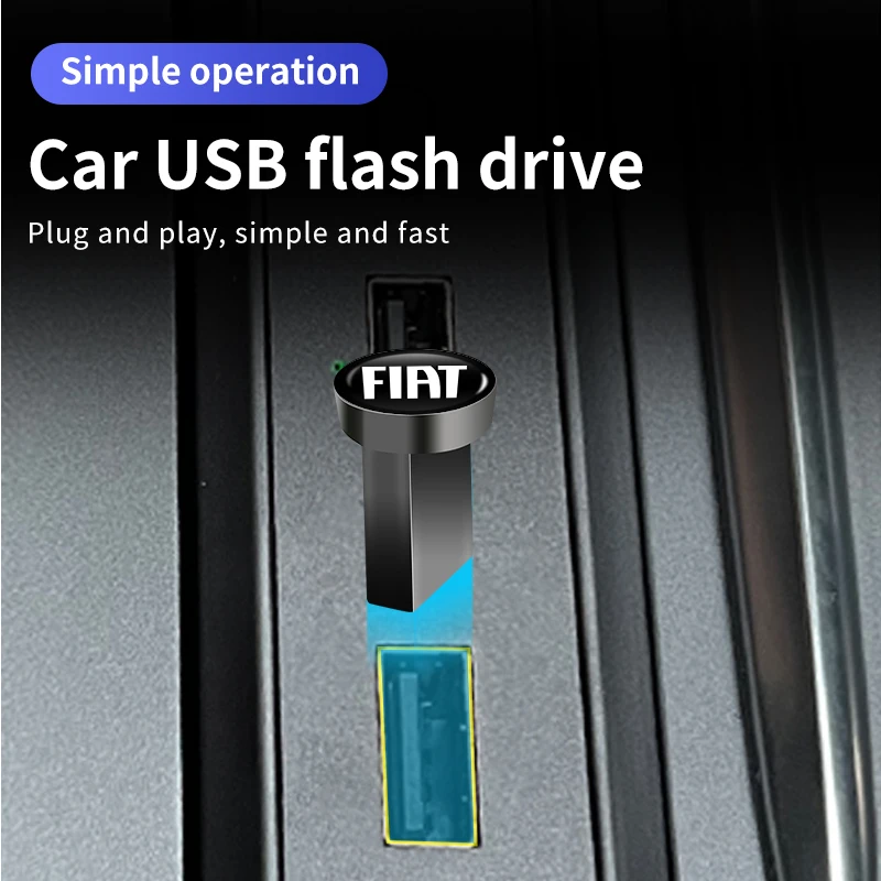 Car USB Flash Drive Mini Portable Storage Memory Drive Pendrive For FIAT Grande Punto 500 Abarth Tipo Panda Ducato Freemont Dobl