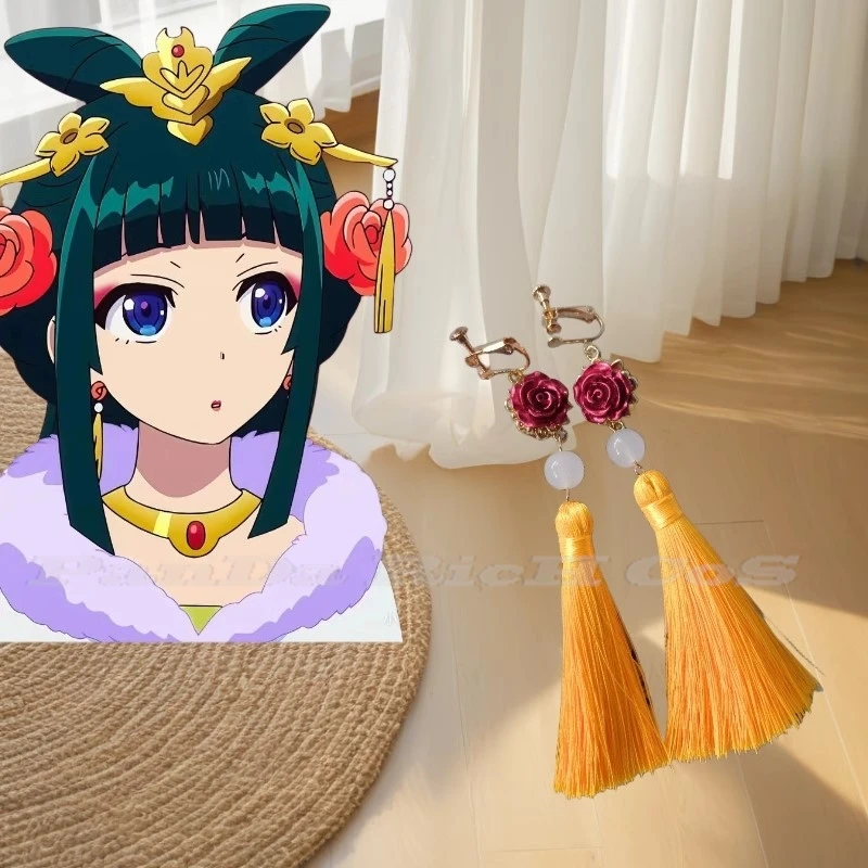 Maomao Haarnadeln Cosplay Zubehör Anime die Apotheker Tagebücher Ohr clips Requisiten Kopf bedeckung Halloween Mädchen Frauen