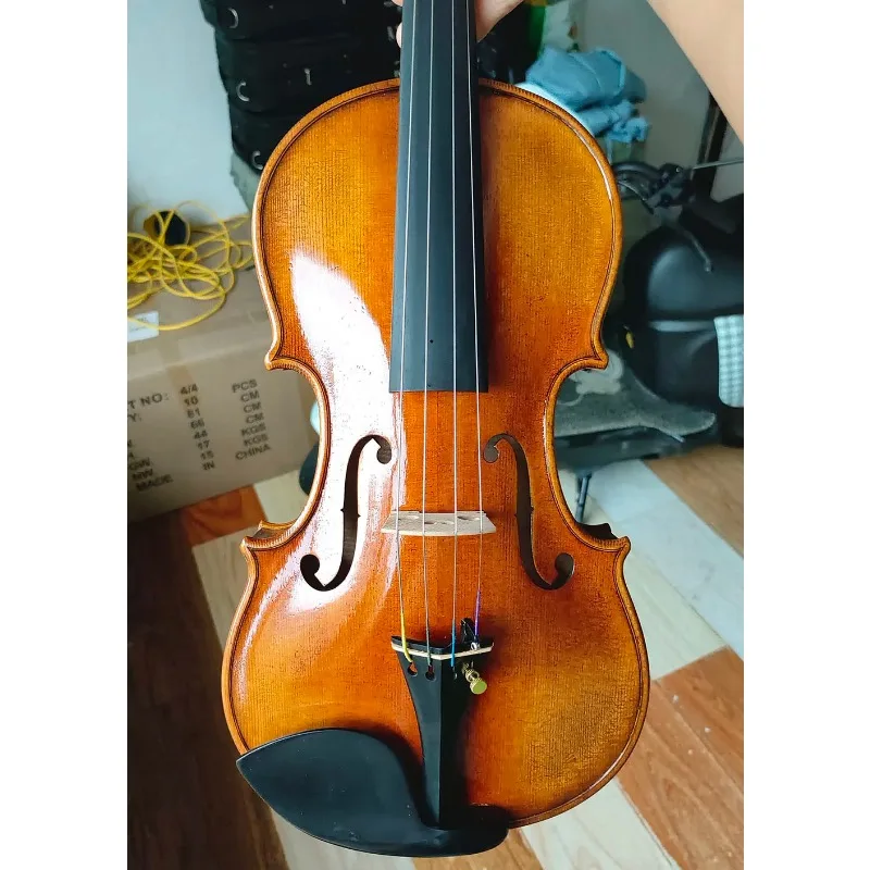 SELECTED 1 Piece Back! Master II Level Stradivarius Violin Size 4/4 European Wood Handmade Oil Varnish