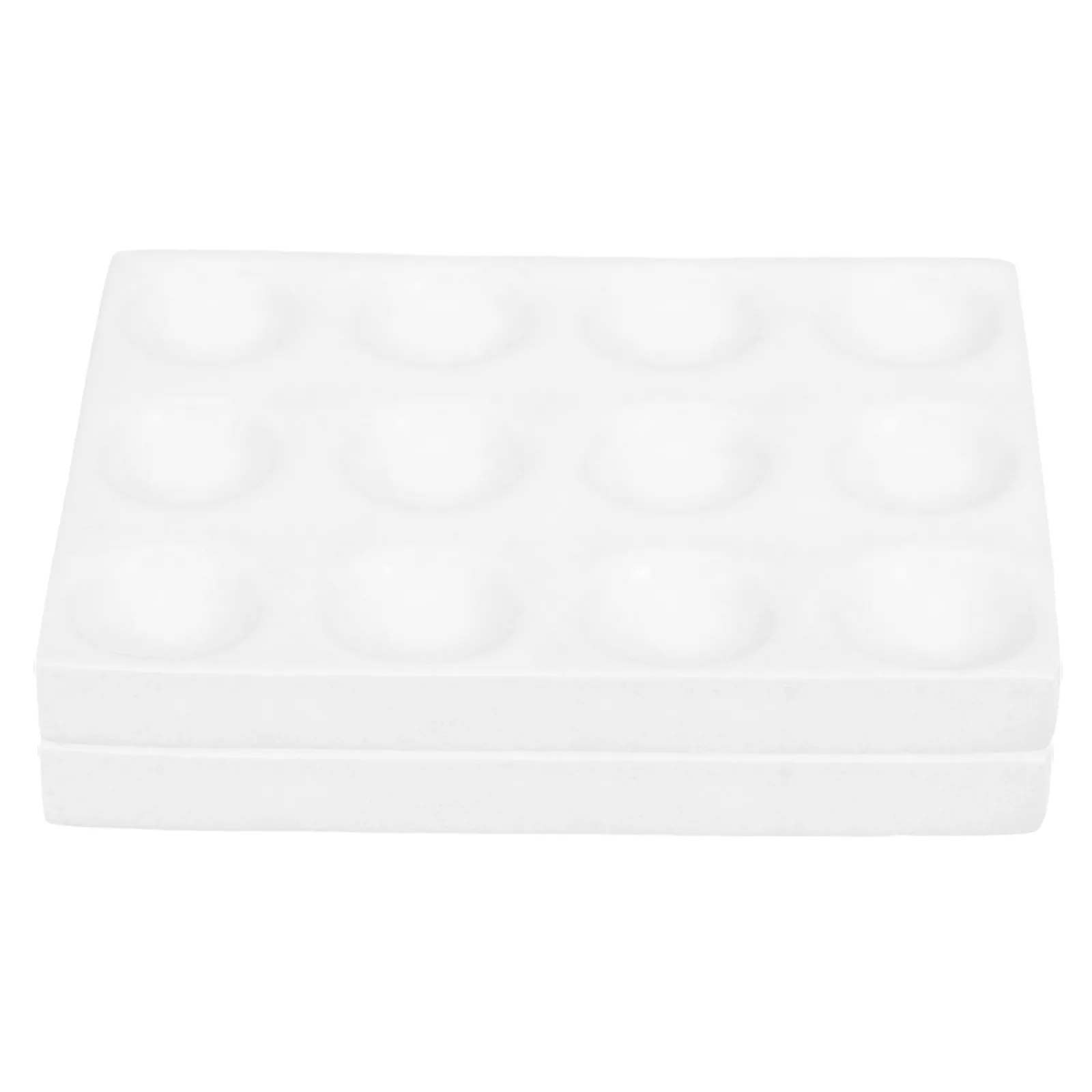 Porcelain Reaction Plate 12 Cavities Compact Ceramic Spot Plate for Chemistry Science Experiments and Research