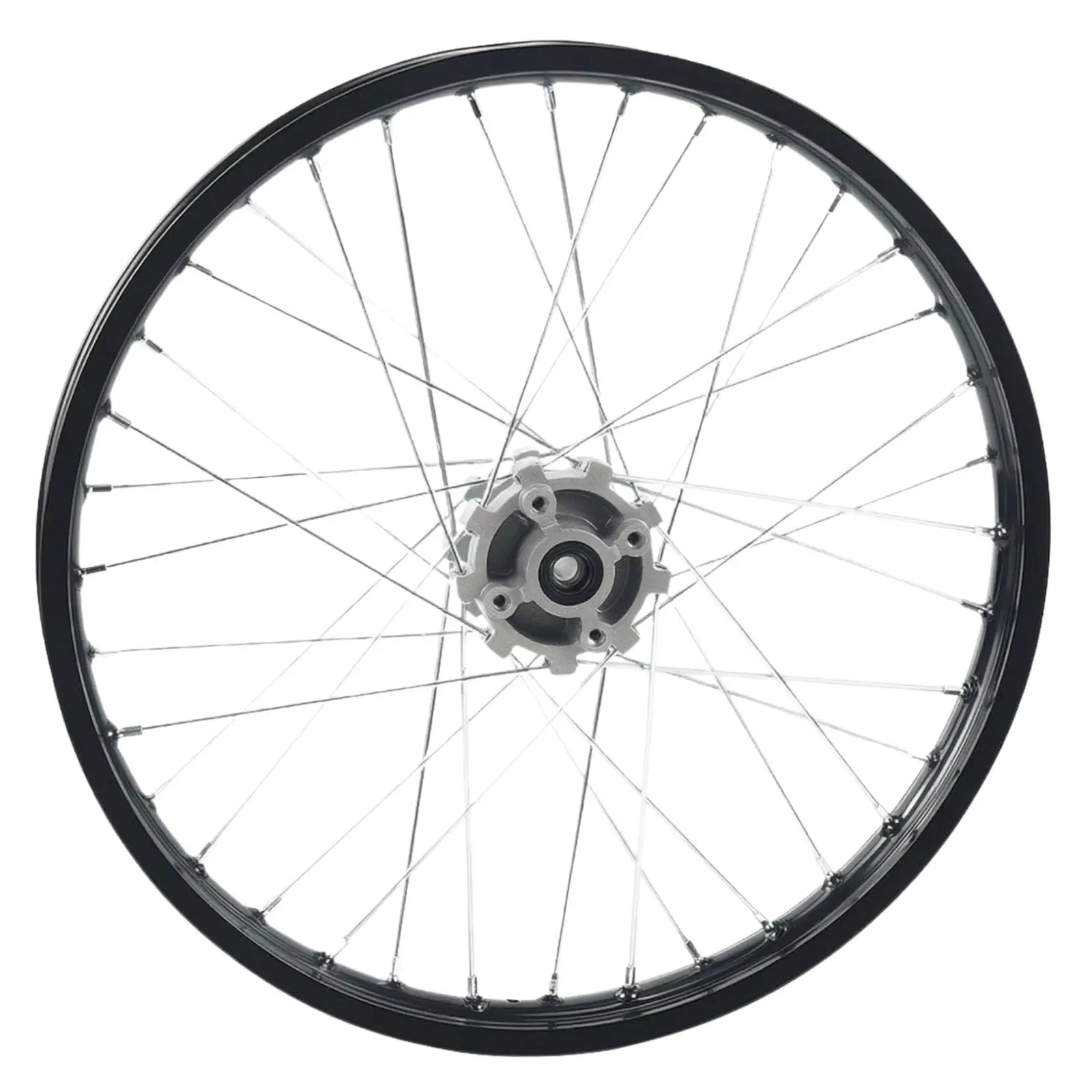 Sturdy Motorcycle Wheel Hub Replacement Part Spoked Design Iron Steel Build for Bike Maintenance Restoration Projects