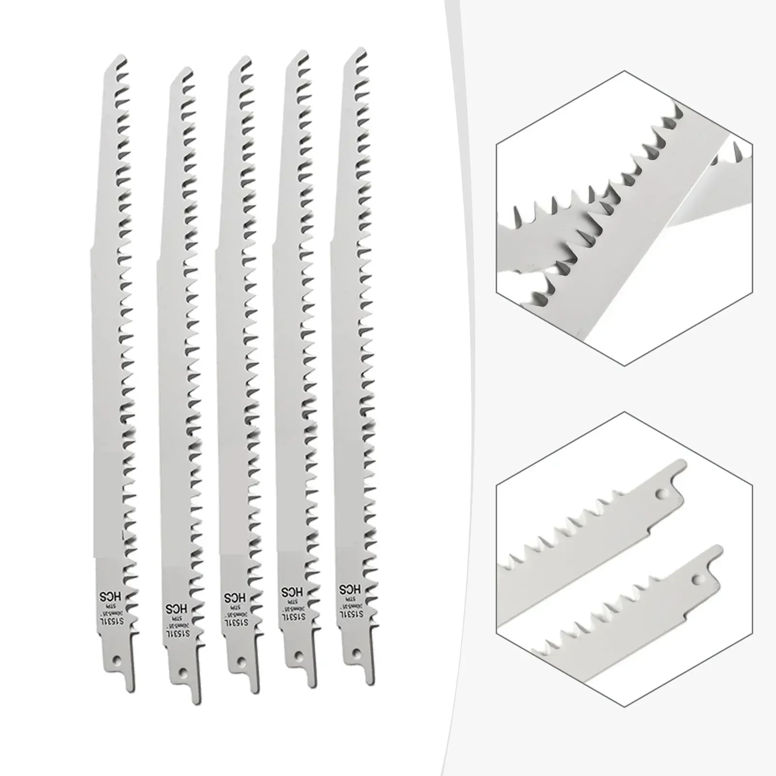 Hoja de sierra recíproca HCS S1531L, 5 piezas, 240mm, para corte de Metal y madera, accesorios para herramientas de carpintería