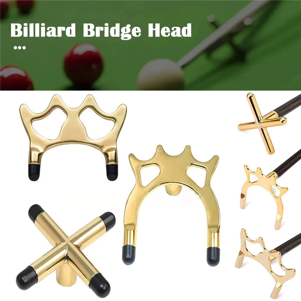 

1Pc/3Pcs Billiard Pool Cue Rack Crosshead Snooker Cue Rest Head High Low Fork Professional Table Support Golden Accessories