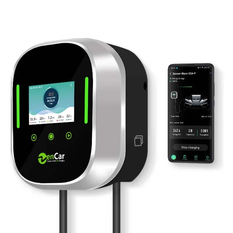 22kw EV wall charger socket version ev charging station WIFI RFID support smart application APP wall box